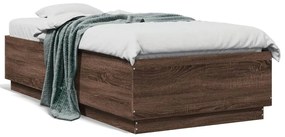 Giroletto Luci Led Rovere Marrone 75x190cm İn Legno Multistrato /