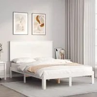 Giroletto con Testiera Bianco Double in Legno Massello 3193637