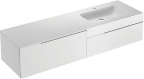 Mobile bagno sospeso con lavabo L 170 x H 36 x P 51 cm bianco opaco per vasca a destra Ginevra
