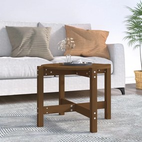 Tavolino Da Salotto Ambra Ø 62,5x45cm İn Legno Massello Di Pino /
