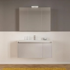 Mobile sottolavabo e lavabo Cielo per vasca centrale grigio perla L 80 cm