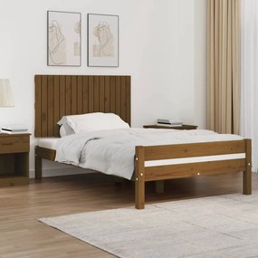 Testiera Da Parete Ambra 108x3x60 Cm İn Legno Massello Di Pino /