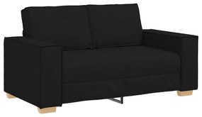 Set divano a 3 pezzi con cuscini in tessuto nero