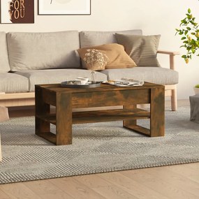 Tavolino Da Salotto Rovere Fumo 102x55x45 Cm Legno Multistrato /