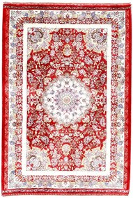 Ghom Tappeto 90 x 60 Rosso (Iran) Macchina