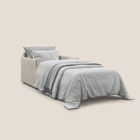 Evans poltrona letto in morbido tessuto impermeabile T02 panna