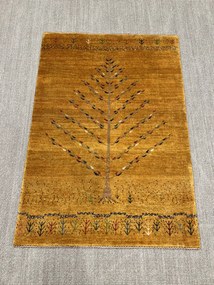 Gashguli Tappeto 100x150 Giallo (Iran) Annodato A Mano
