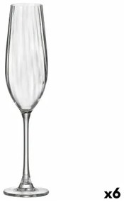 Calice da champagne Bohemia Crystal Optic Trasparente Vetro 260 ml (6 Unità)