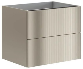 Mobile da bagno sotto lavabo Opera beige laccato opaco L 59.5 x H 50 x P 45.5 cm 2 cassetti, lavabo non incluso