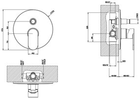 Parti Esterne Per Miscelatore Monocomando senza parte Incasso Cromo Via Bagutta 35956 Emporio Gessi