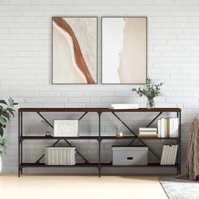 Tavolo Consolle Rovere Marrone 180x30x75 Cm Multistrato E Ferro /