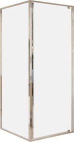 Lato fisso per box doccia Top H 200cm X 72.5-74cm Sp. 6 mm vetro trasparente profilo nero