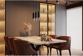 Plafoniera nera/argentata in metallo ø 6 cm Longbot – Sollux