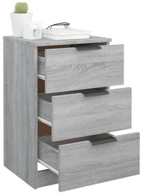 Comodino grigio sonoma 40x36x65 cm