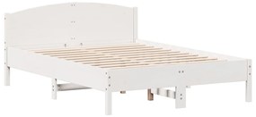 Letto senza materasso bianco 120x200 cm legno massello di pino