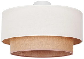 Duolla - Plafoniera BOHO 1xE27/15W/230V diametro 45 cm beige/marrone