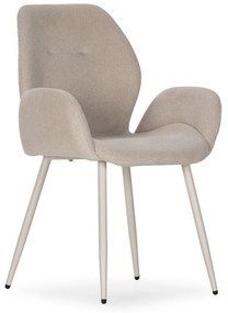 Set di sedie da pranzo beige in imbottito 2 pz Ansu – Marckeric