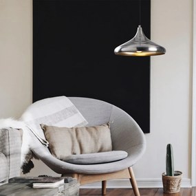 Lampadario argentato con paralume in metallo ø 35 cm Nile – Opviq lights