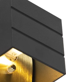 Applique da parete di design nera con oro - Amy