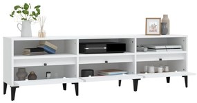 Mobile porta tv bianco 150x30x44,5 cm in legno multistrato