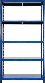 Scaffale in Metallo 5 Ripiani 100x40x187 cm Ettore Blu...