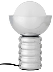 Lampada da tavolo argentata con paralume in vetro (altezza totale 32 cm) Spike – Bloomingville