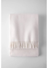 Plaid crema con basi di cotone, 140 x 180 cm Plain - Euromant