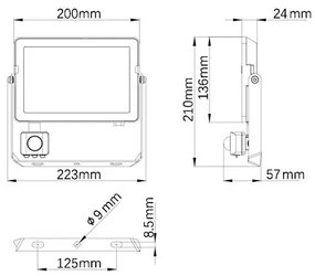 Philips - Proiettore LED da esterno con sensore PROJECTLINE LED/50W/230V IP65 3000K