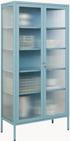 Vetrina in metallo con vetro scanalato The Collector