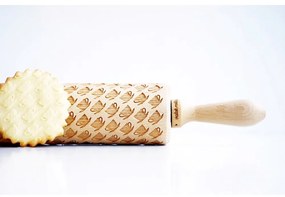 Rullo per pasta in legno goffrato Tea Cups - Valek