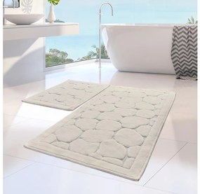 SET 2x Tappeto da bagno LINO 60/100 cm beige