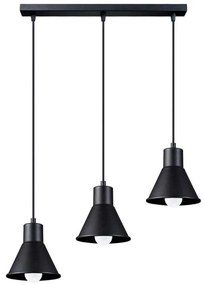 Sollux SL.0986 -  Lampadario su filo TALEJA 3xE27/60W/230V nero