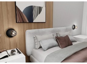 Applique Oslo Nera con sfera Grafite E14 da parete o soffitto Colore del corpo Nero