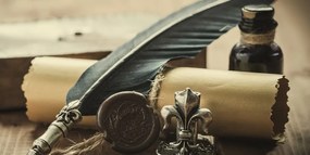 Stampa su tela – Penna storica e pergamena