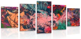 Quadri 5 pezzi – Fiori astratti