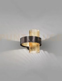 Armonia applique a parete 25 ambra rigadin nickel nero satinato_oro...