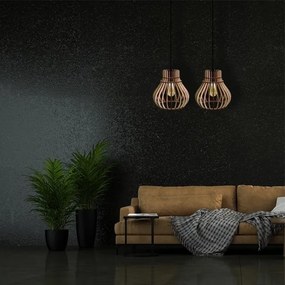 Lampadario su corda BARREL 1xE27/24W/230V diametro 20 cm