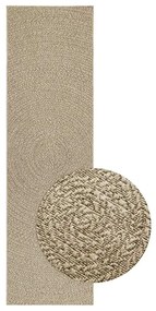 Tappeto Zızur Beige 80x250 Cm Aspetto Iuta Interni Ed Esterni /