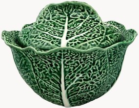 Ciotola da portata dipinta a mano con coperchio Cabbage
