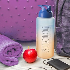 Bottiglia tritan arancio-blu 1 l Moly - Orion