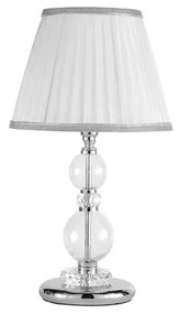 Lampada da tavolo BACH 25x45 cm in vetro trasparente Cromo