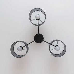 Plafoniera ALBA 3xE27/15W/230V grigio