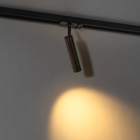 Faretto moderno bronzo scuro per sistema a binario monofase - Iconic Ivy