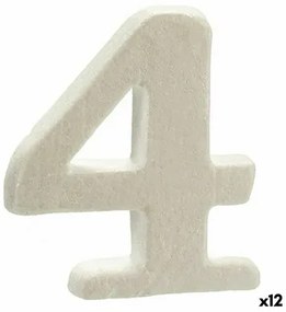 Numeri 4 Bianco polistirene 2 x 15 x 10 cm (12 Unità)