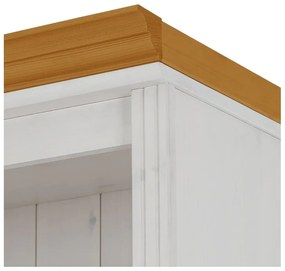 Libreria bianca in pino massiccio 74x223x37 cm Anita – Støraa