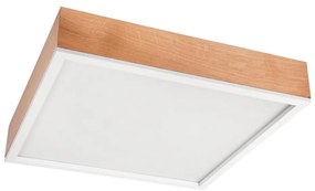 Plafoniera OAK SQUARE 4xE27/15W/230V 48x48 cm quercia/bianco