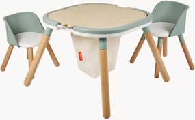 Tavolo da gioco per bambini in legno di faggio con sedie Funzy, set da 3