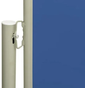 Tenda da Sole Laterale Retrattile per Patio 160x600 cm Blu