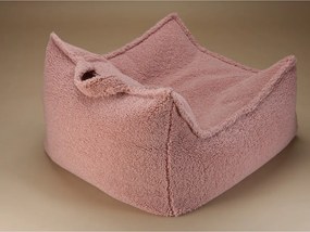 Pouf a sacco per bambini rosa con rivestimento in bouclé Chair – Wigiwama
