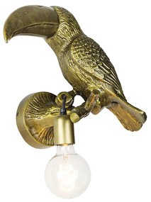 Lampada da parete vintage in ottone - Animal Toucan